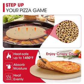 Unicook cordierite baking stone designed for durable high heat.