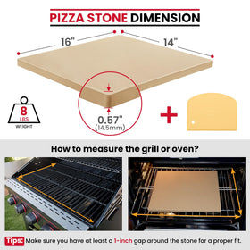 Unicook cordierite pizza stone designed for odorless heating and high-temperature resilience.