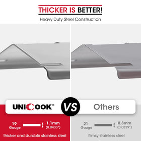 Tool-free installation of Unicook heat plates on a gas grill.