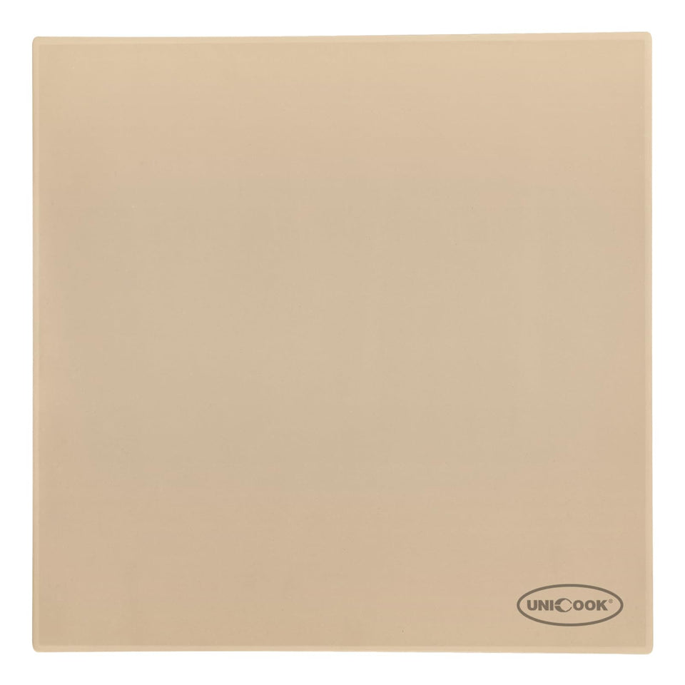 Unicook extra-large pizza stone 18x18 for even heating and crispy crusts.