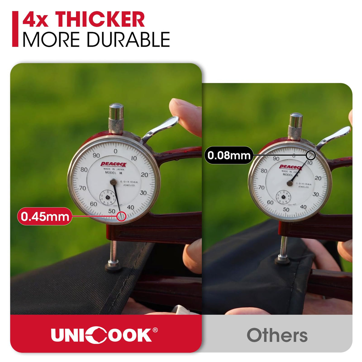 Unicook Griddle Cover easy cleaning with hose rinse.