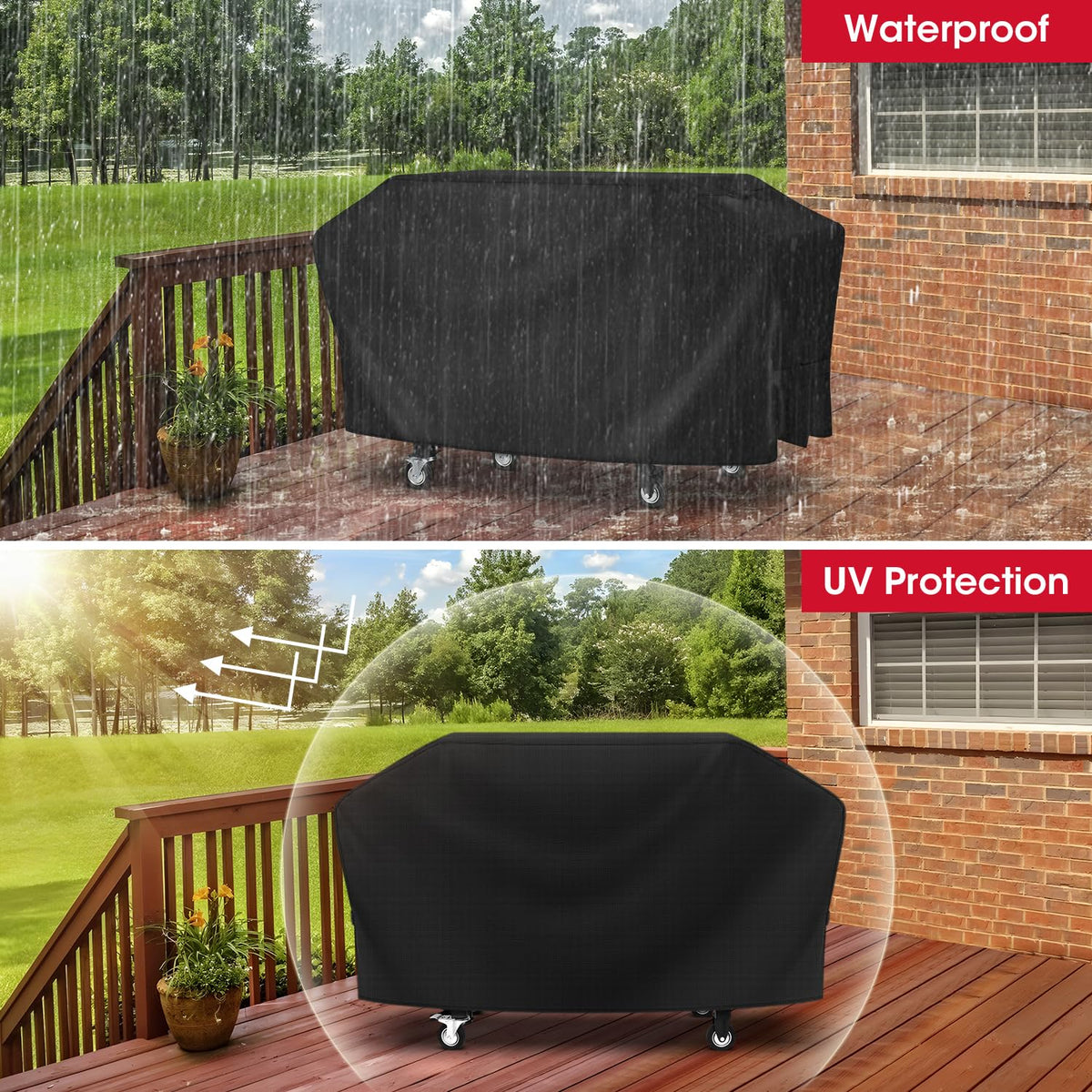 Unicook griddle cover durable shell ready for outdoor use on all-weather grills.