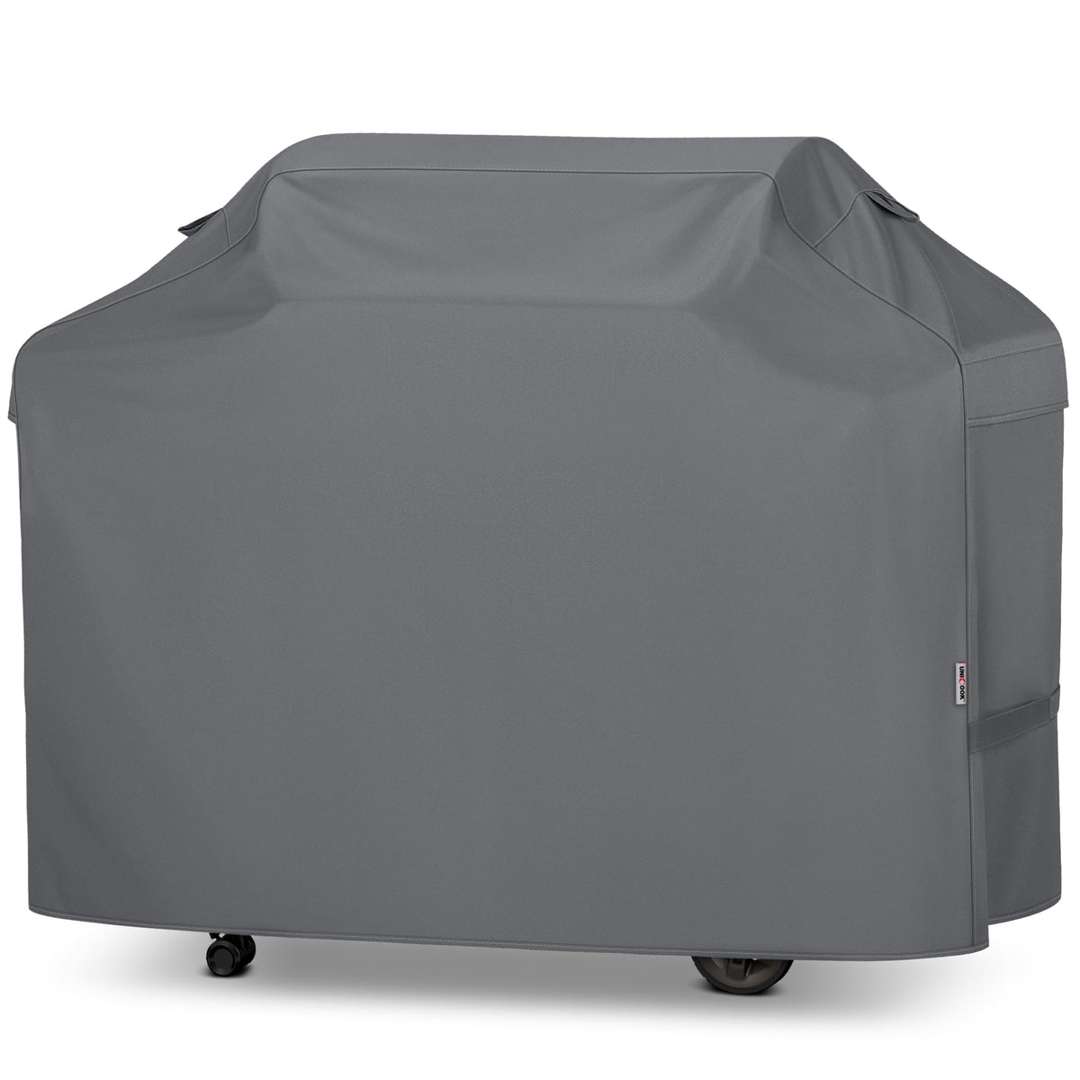 Unicook 75-inch grill cover front view showing size and fit for wide grills