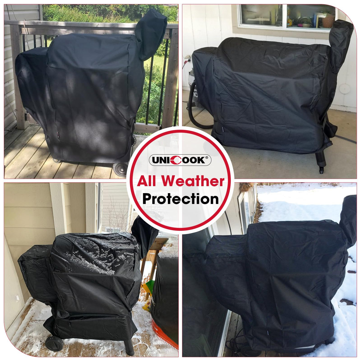 Unicook weather-ready design guards against rain, snow, and wind all season.