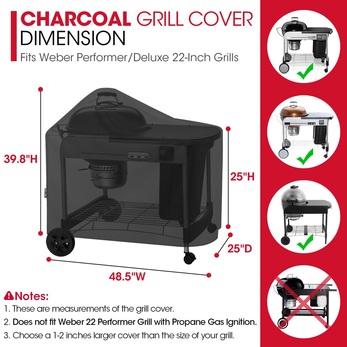 Unicook cover for Char-Griller Kamado with cart shields from weather.