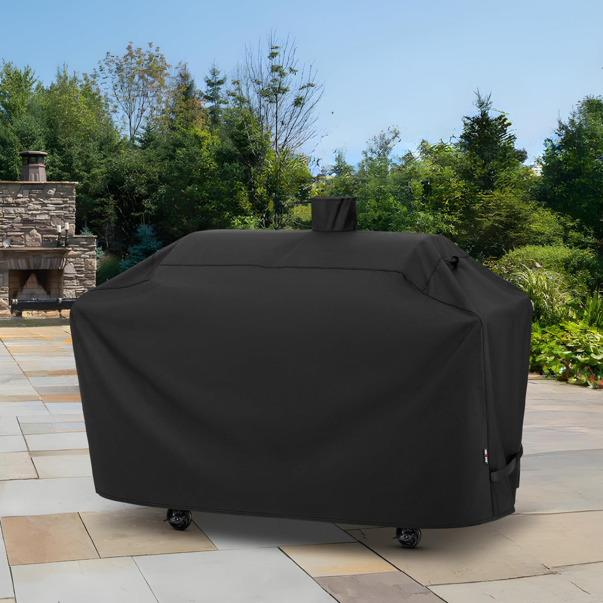 Unicook grill cover cleans with water and air-dries for simple maintenance.