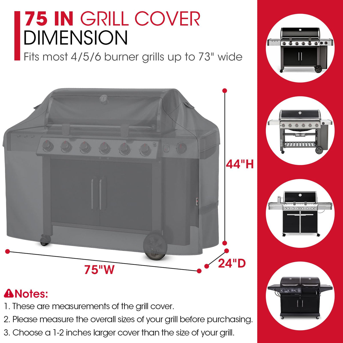 Unicook grill cover side vent holes illustrating moisture escape