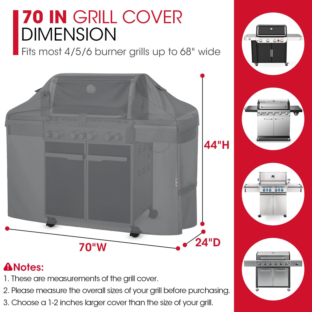 Unicook waterproof fabric close-up guards grill from rain