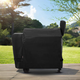 Unicook grill cover fits a variety of pellet grills for easy storage post-BBQ.