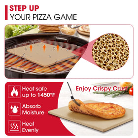 Unicook pizza stone heat distribution minimizes hot spots for consistent results.