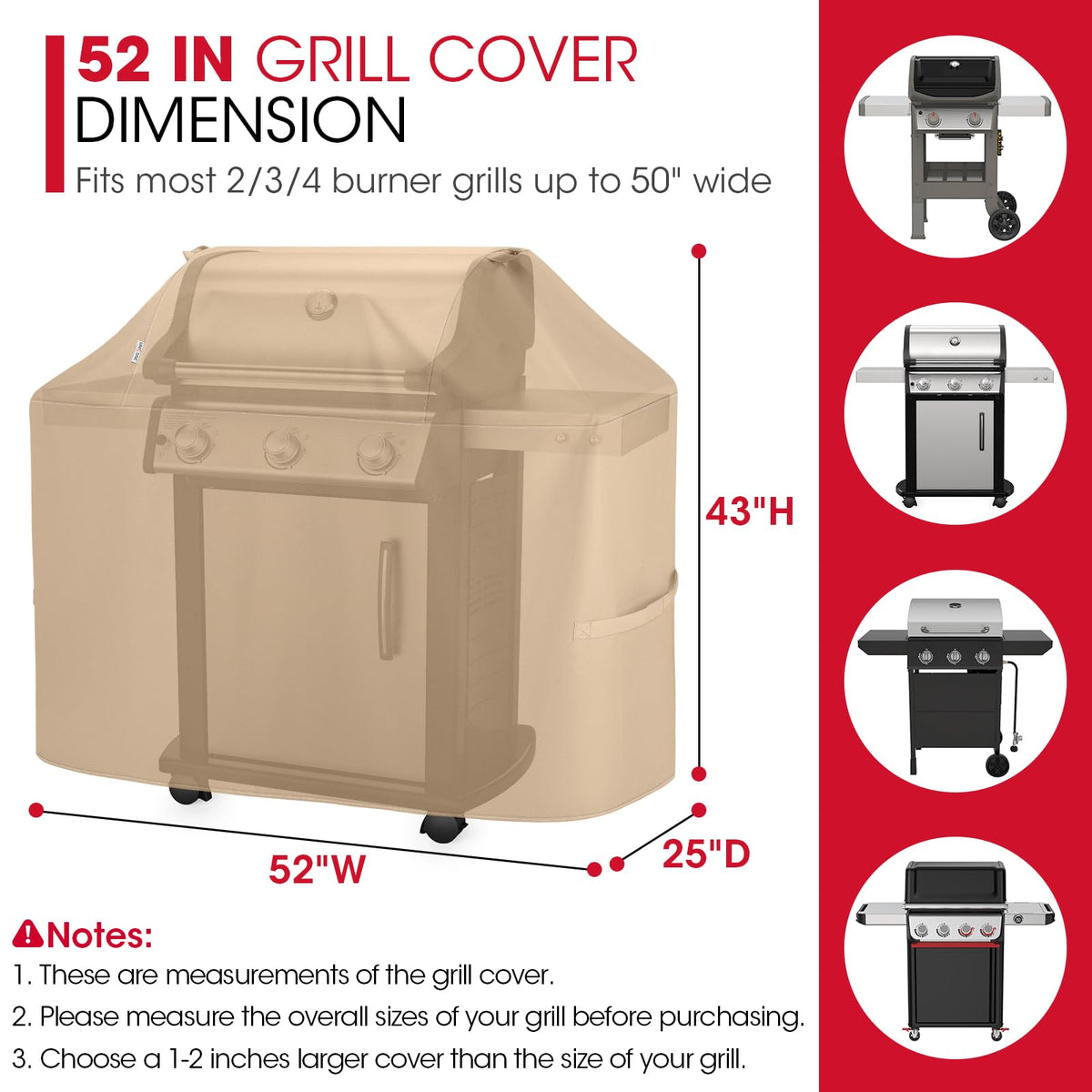Unicook heavy-duty waterproof fabric shields grill from moisture year-round