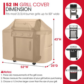 Unicook heavy-duty waterproof fabric shields grill from moisture year-round