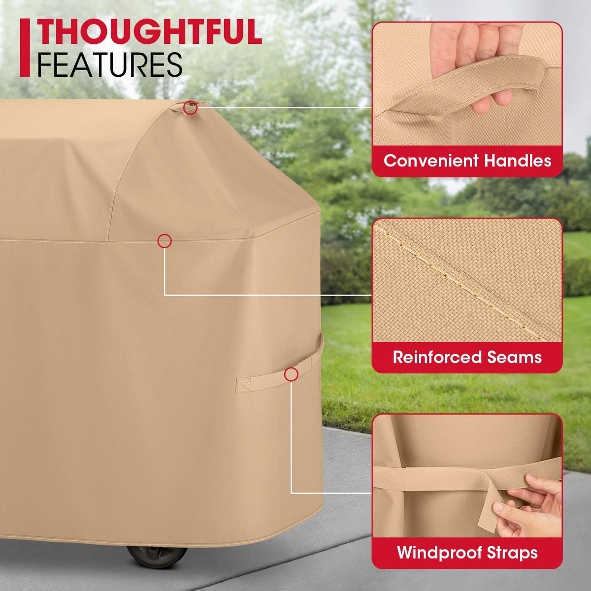 Unicook light brown shade hides dirt while staying cooler to touch