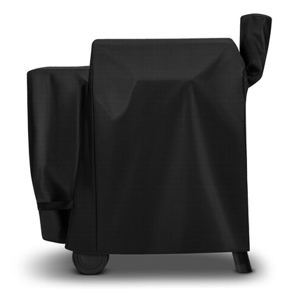 Unicook pellet grill cover for Traeger 22 series provides full coverage.