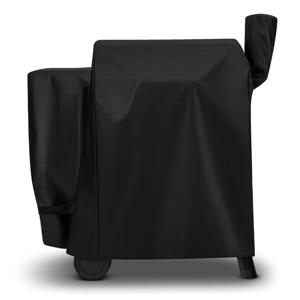 Unicook pellet grill cover for Traeger 22 series provides full coverage.