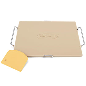 Unicook pizza stone 15x12 rectangle for oven and grill delivers crispy crust.