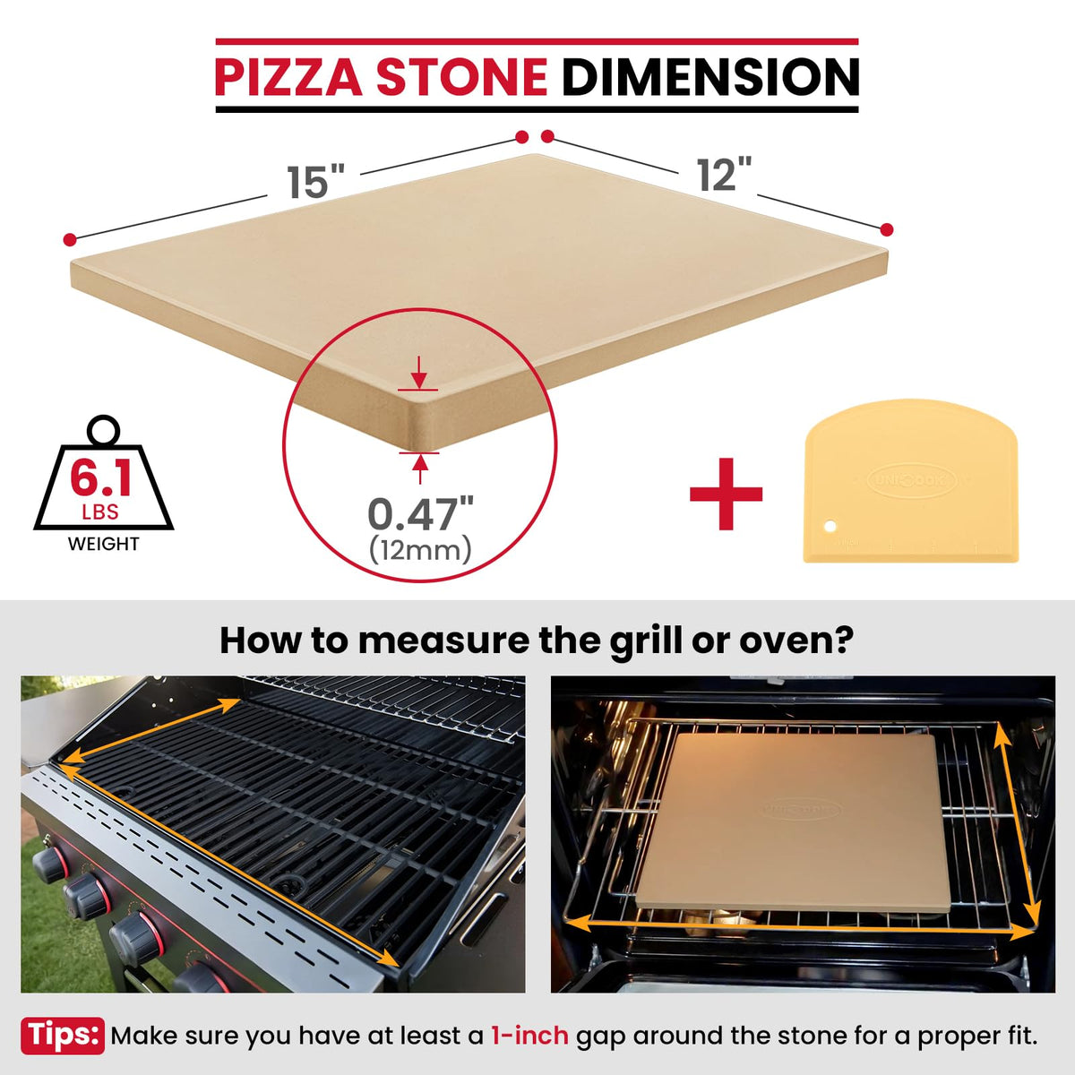 Unicook stone demonstrates even heat distribution for crisp crusts.