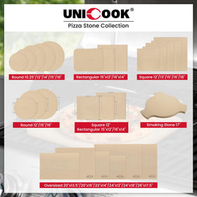 Unicook gift-ready pizza stone perfect for baking enthusiasts.