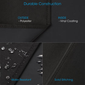 Durable polyester with waterproof underlining by Unicook, lasting protection.