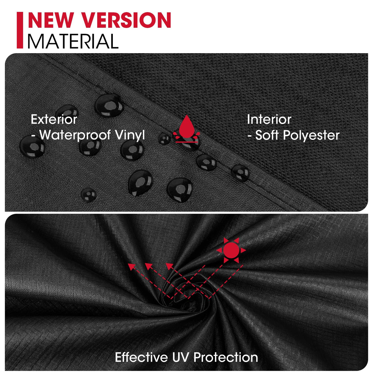 Unicook polyester lining protects grill surface while preventing scratches.