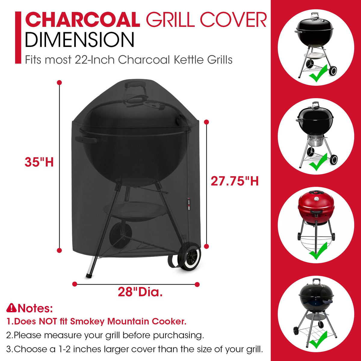 Unicook waterproof vinyl exterior protects your kettle from rain and dust.