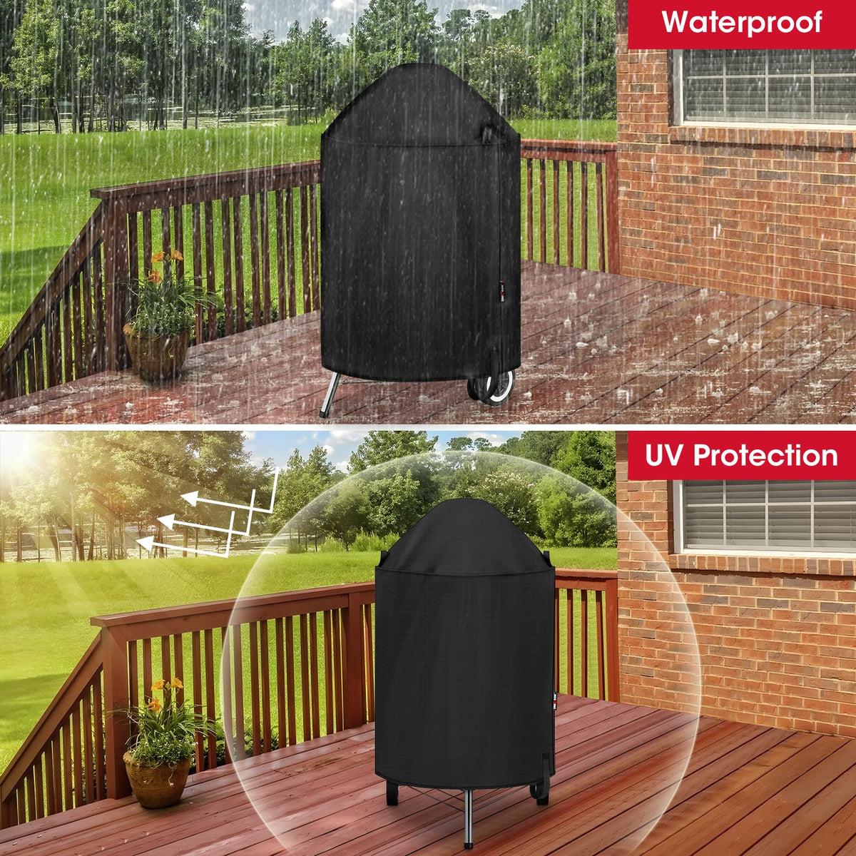 Unicook windproof bottom strap secures the cover in wind.
