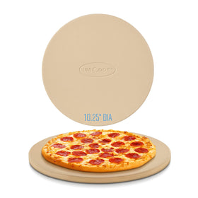 Unicook Round Pizza Stone top view for even browning and crisp crust.
