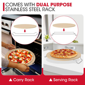 Unicook versatile stone bakes pizzas, bread, and cookies with ease.