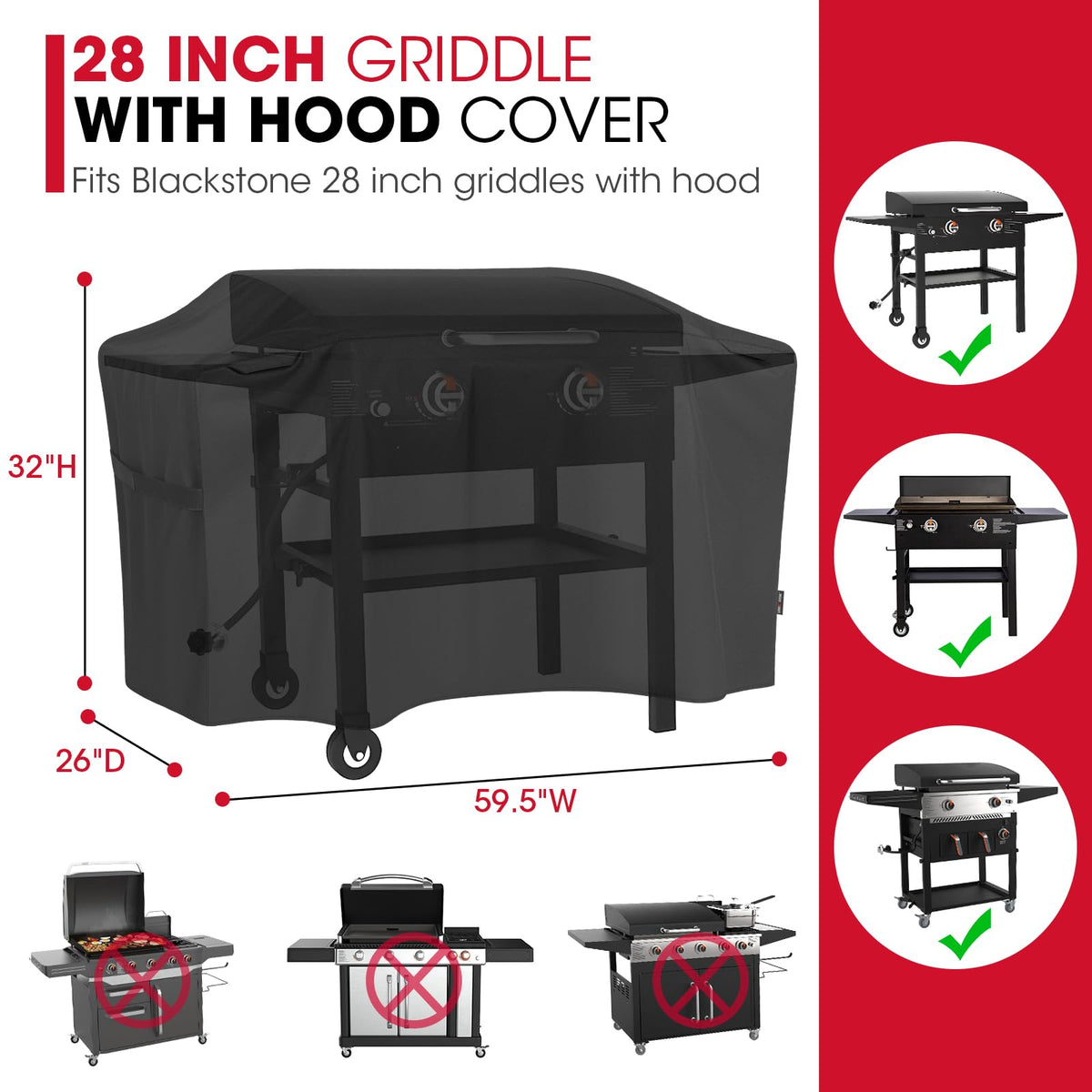 Unicook waterproof fade-resistant fabric keeps the flat top looking new.