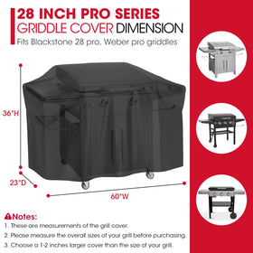 Unicook griddle cover with sealed seams guards against water intrusion.