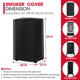 Unicook cover features polyester lining to reduce scratches and keep the smoker clean