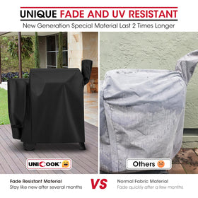 Unicook windproof straps secure cover in strong winds.