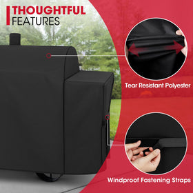 Unicook wind-resistant design with heavy-duty straps securing the cover