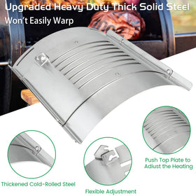 Unidanho heat shield for flame broiler balances high-heat zones on Pit Boss 1230 grills.