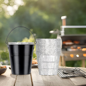 Unidanho liner doubles as an ice bucket for yard barbecues.