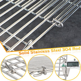 Unidanho stainless steel 304 open-grid promotes quick cleanup after grilling
