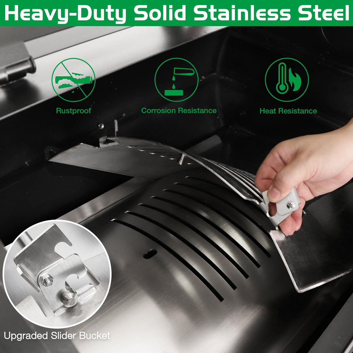 Heavy-duty stainless steel flame broiler for Pit Boss grills