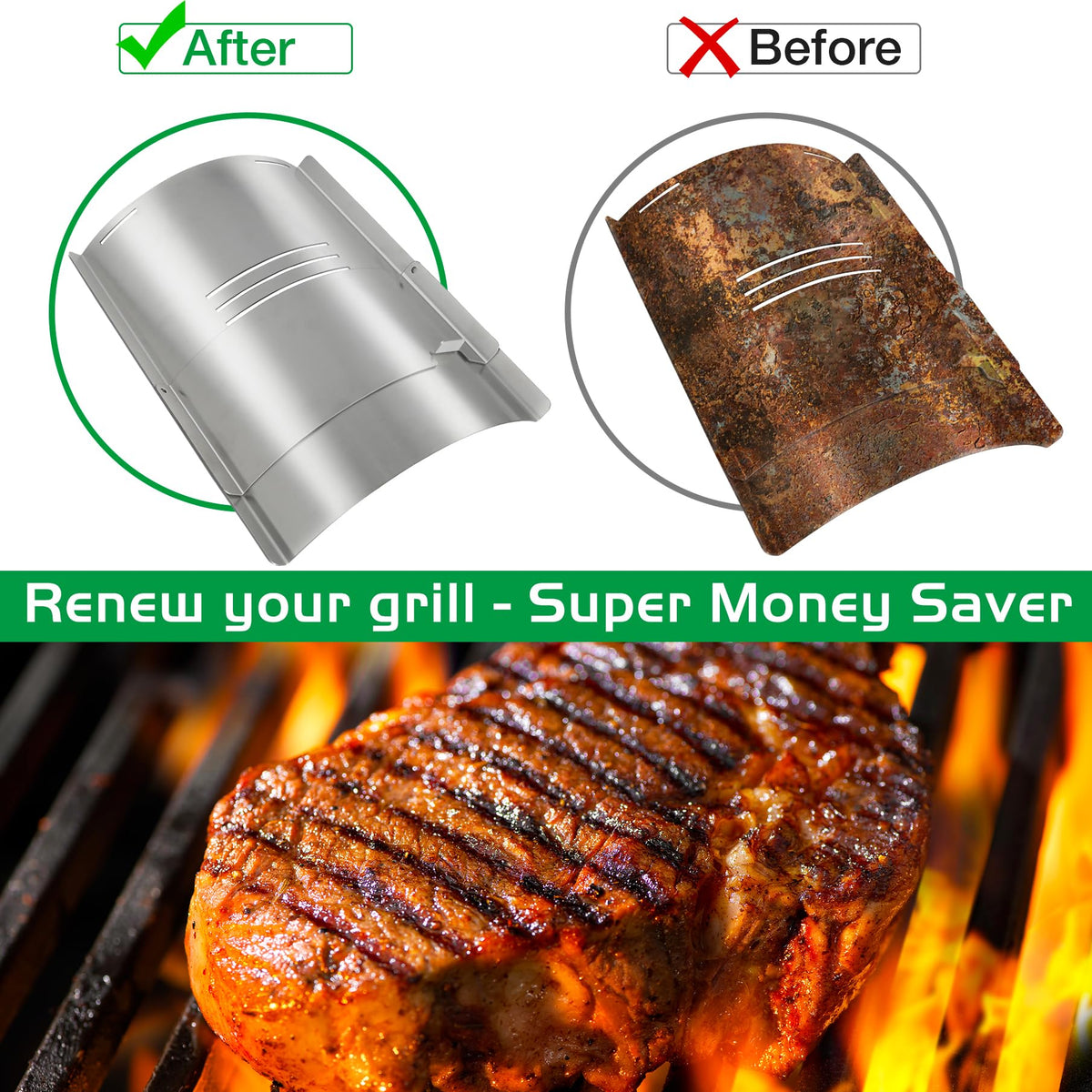 Unidanho stainless steel flame broiler delivers durable, long-lasting grill performance.