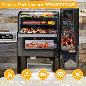 Unidanho stainless steel construction resists corrosion for durable grill parts.