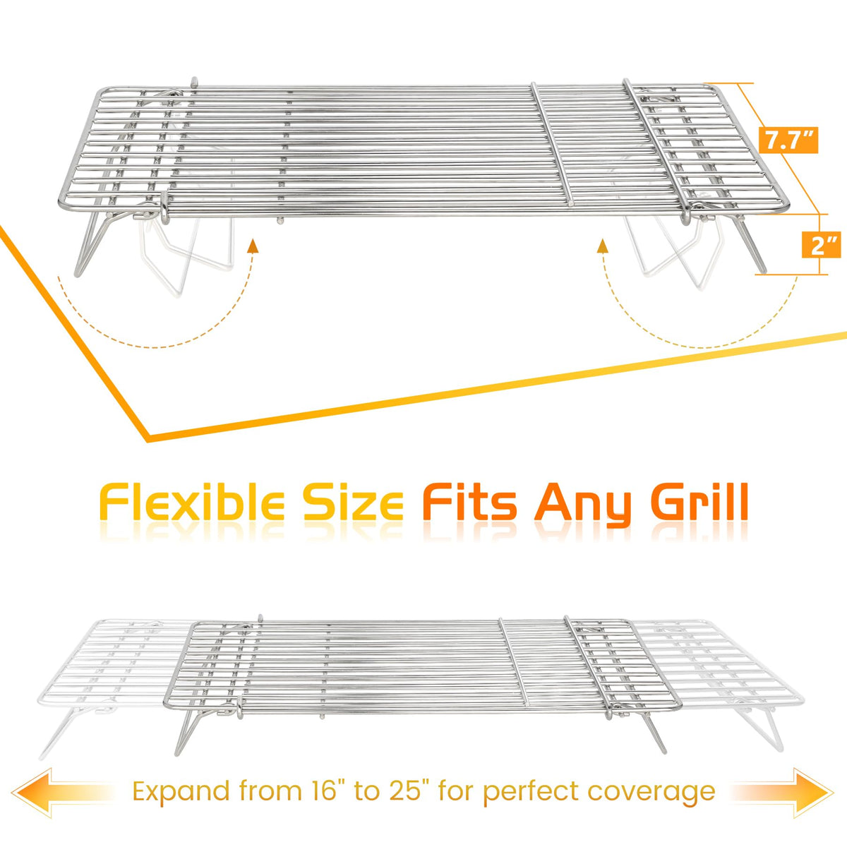Unidanho upper shelf accessory keeps utensils handy during griddle cooking