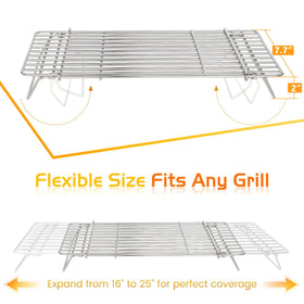 Unidanho upper shelf accessory keeps utensils handy during griddle cooking