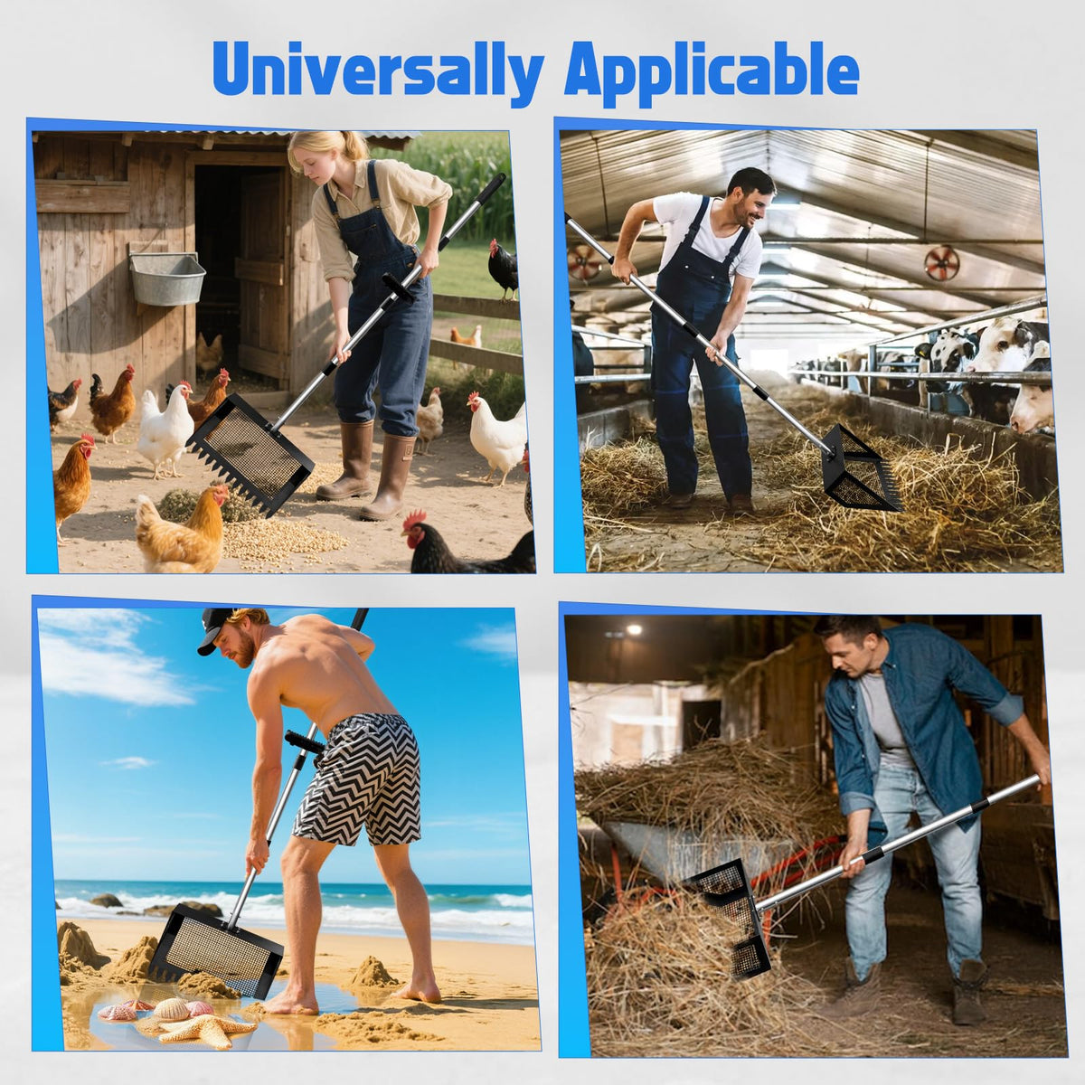 Unidevice perfect for coop cleaning, garden litter, and stable areas