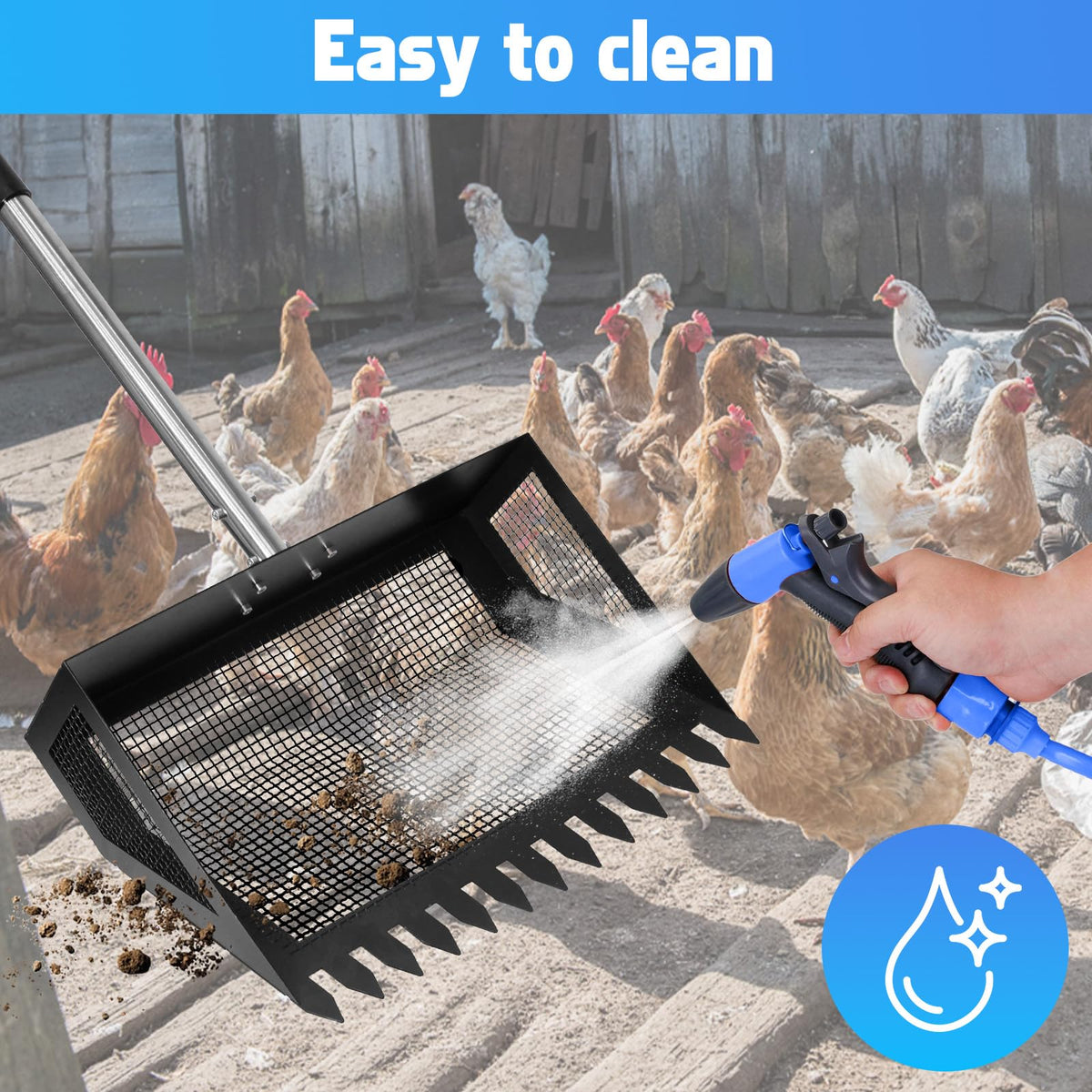 Unidevice rotating threaded connection enables fast length adjustment during chores