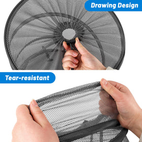 UNIFAMILY cylindrical mesh bag promotes high flow around pumps.