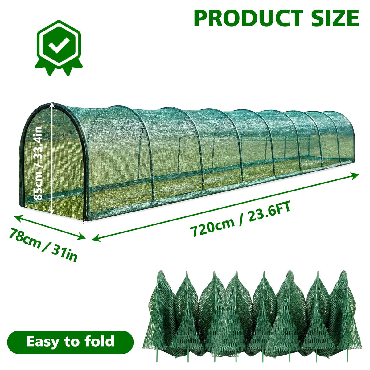 UNIFAMILY chicken tunnel end with drawstring entry for simple access.