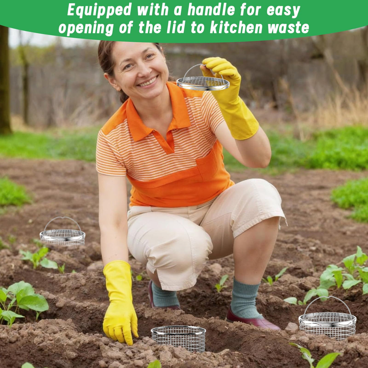 UNIFAMILY metal-wire construction offers sturdy, durable composting in any season.