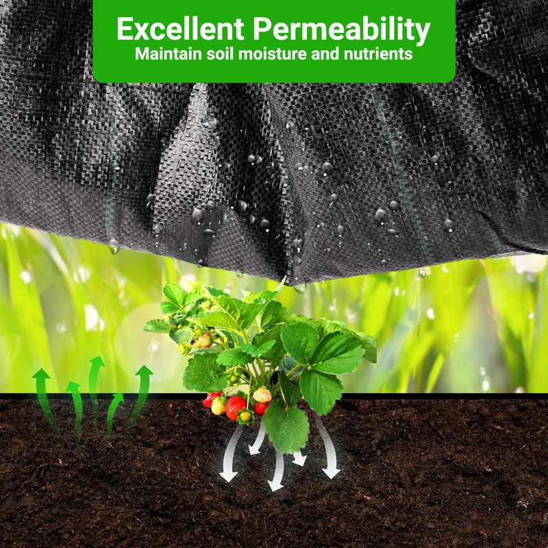 UNIFAMILY ground-cover fabric showcases breathable weave to improve soil airflow and reduce evaporation.