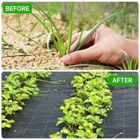 UNIFAMILY landscape fabric planting-holes design supports plant placement without extra drilling.