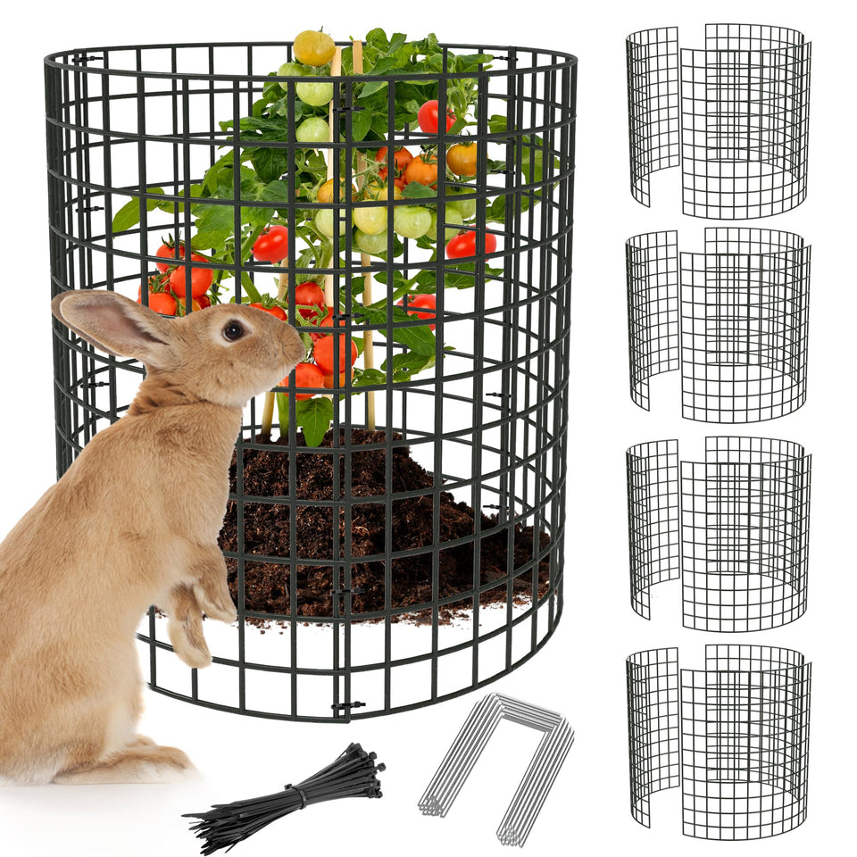 UNIFAMILY plant protector mesh close-up showing sturdy barrier for flowers