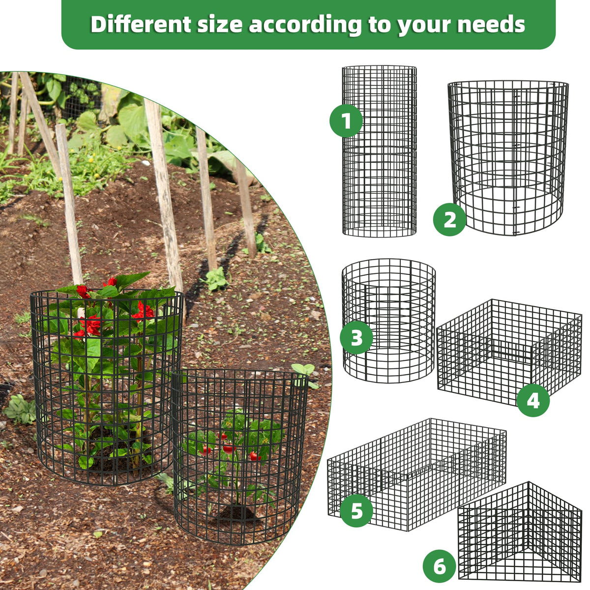 UNIFAMILY plant protector pack contents including nets, stakes, and ties